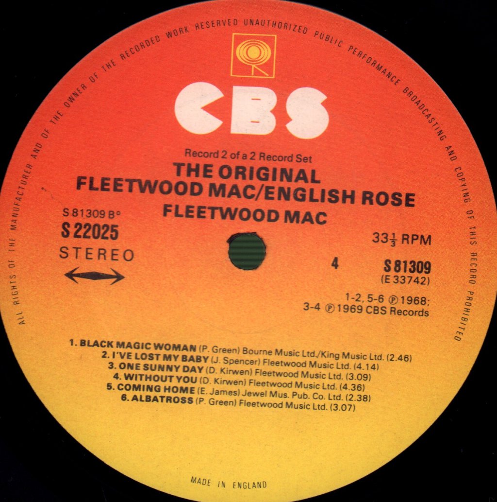 Fleetwood Mac - Original Fleetwood Mac / English Rose - Double Lp
