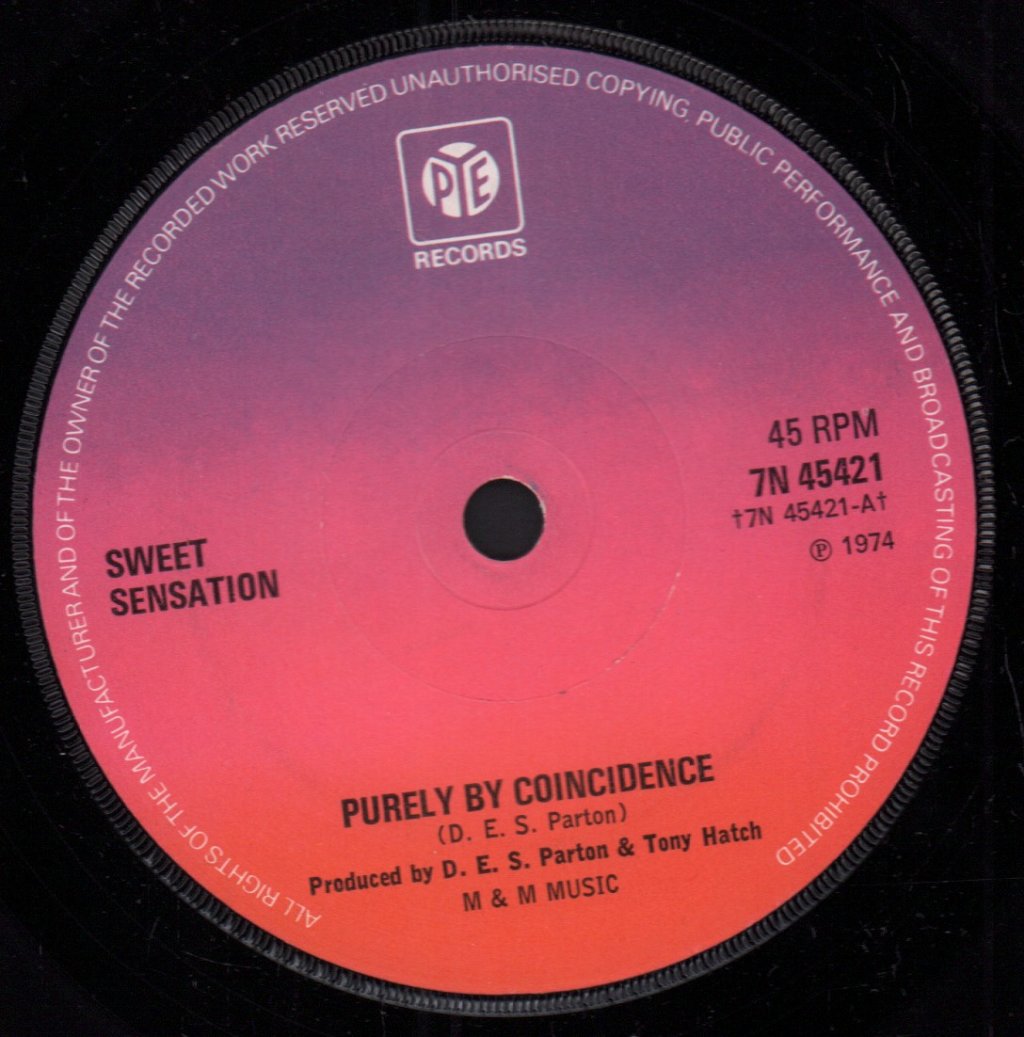 Sweet Sensation - Purely By Coincidence - 7 Inch