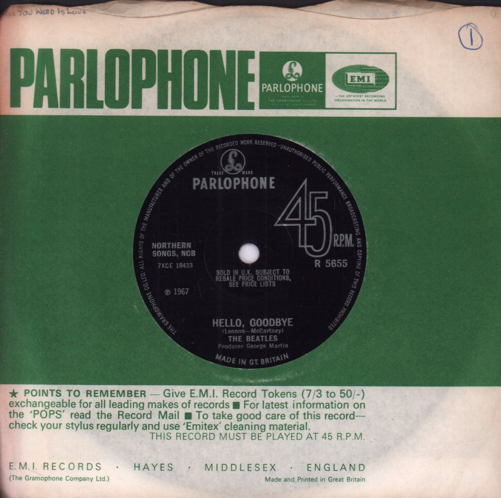 Beatles - Hello Goodbye - 7 Inch