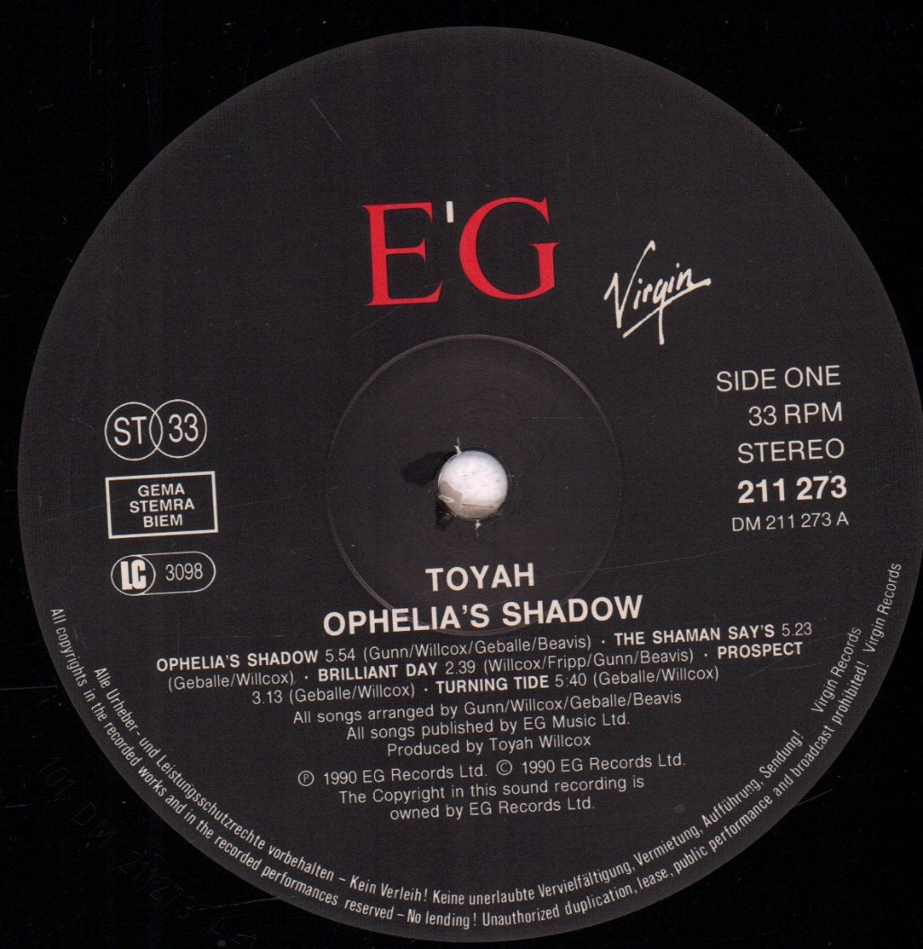 Toyah - Ophelia's Shadow - Lp