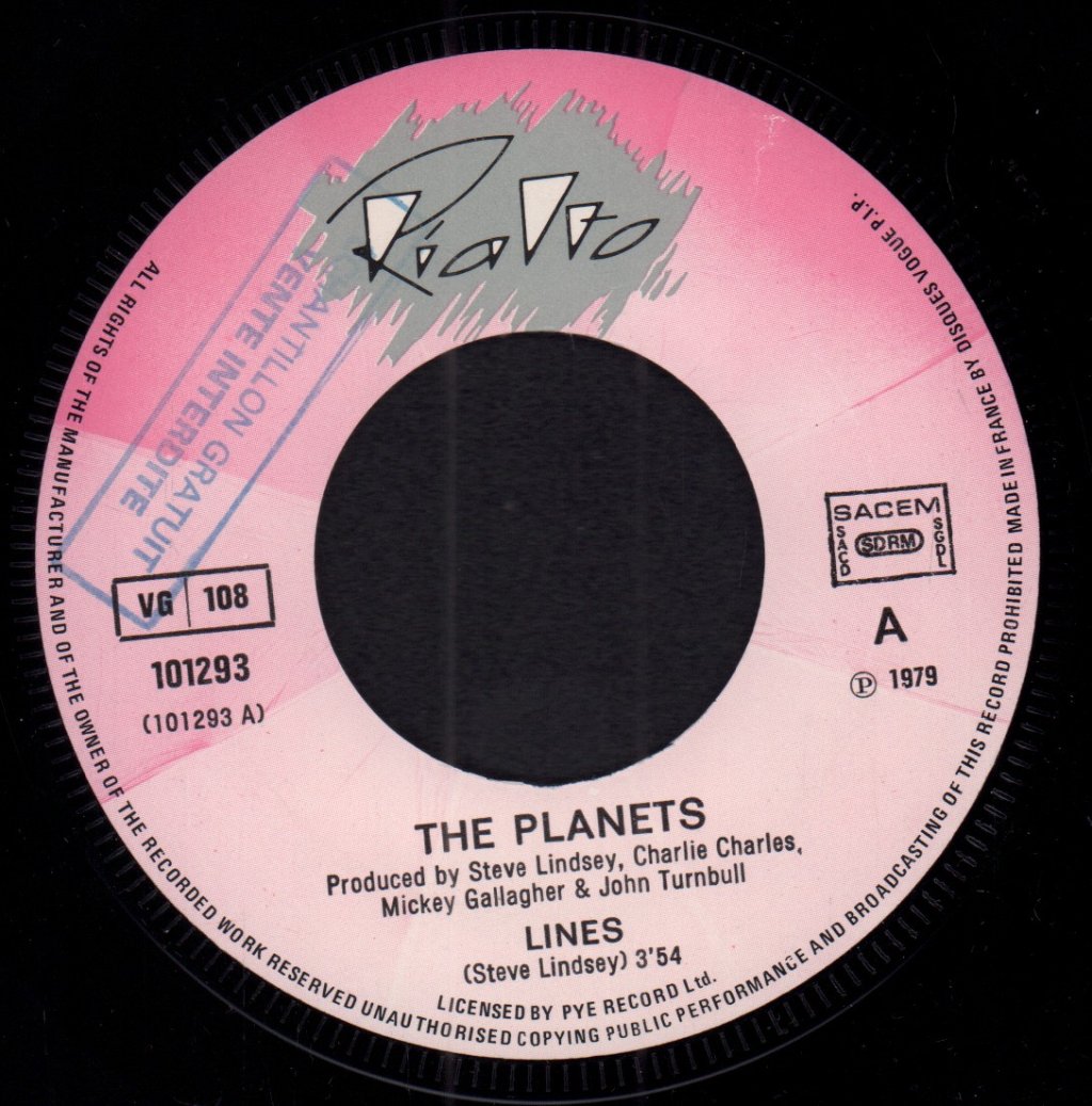 Planets (Synth Pop/New Wave Group) - Lines - 7 Inch