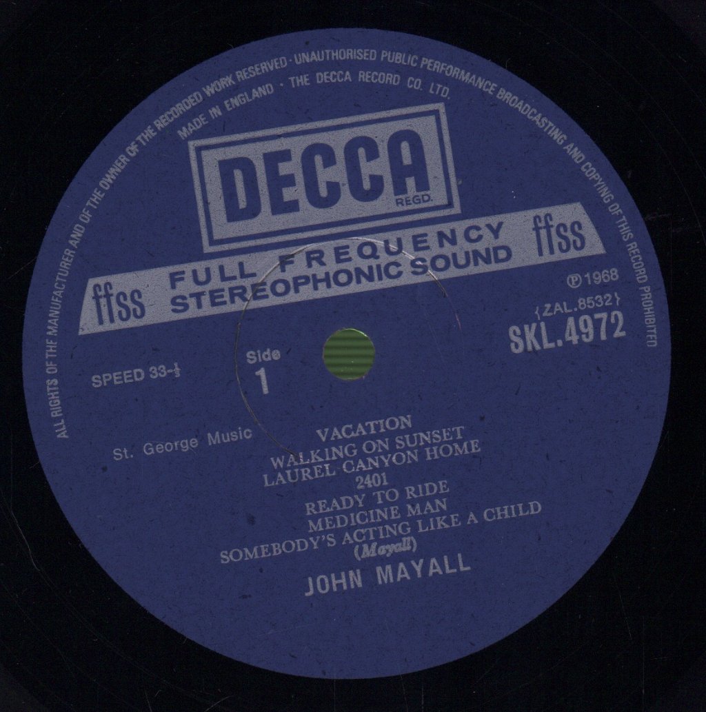 John Mayall - Blues From Laurel Canyon - Lp