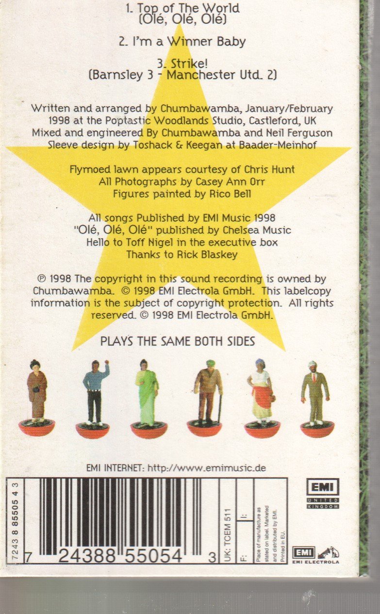 Chumbawamba - Top Of The World (Olé, Olé, Olé) - Cassette