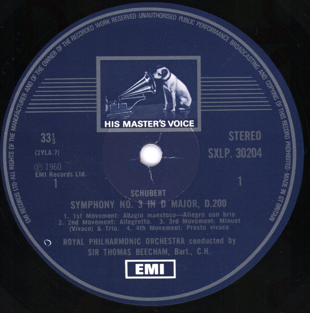 Sir Thomas Beecham / Royal Philharmonic Orchestra - Schubert - Symphonies 3 & 5 - Lp