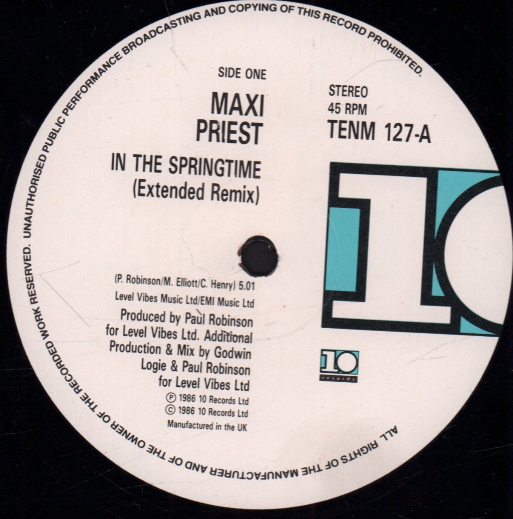 Maxi Priest - In The Springtime - 12 Inch