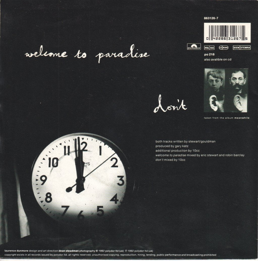 10cc - Welcome To Paradise - 7 Inch