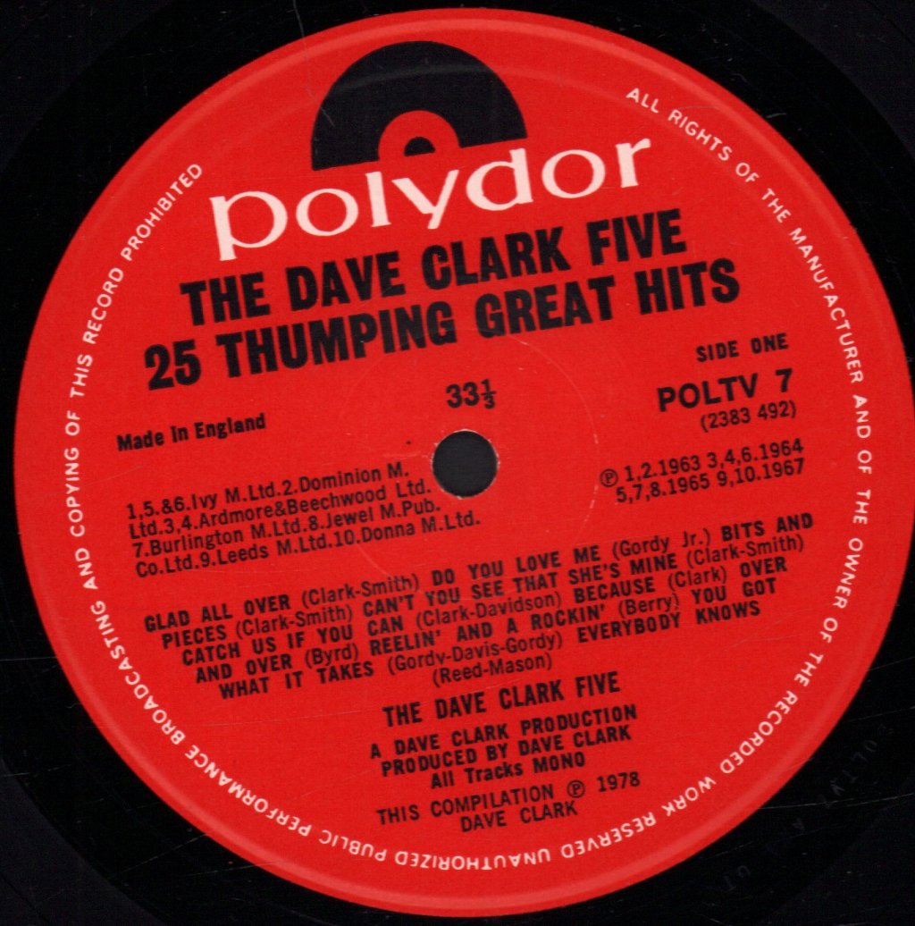 Dave Clark Five - 25 Thumping Great Hits - Lp