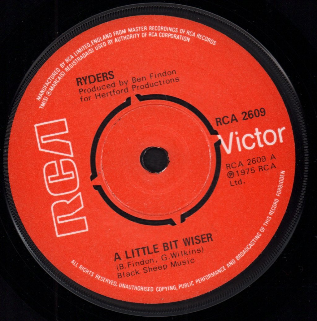 Ryders - A Little Bit Wiser - 7 Inch