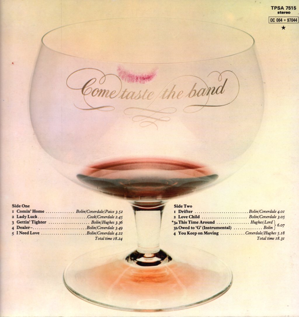 Deep Purple - Come Taste The Band - Lp