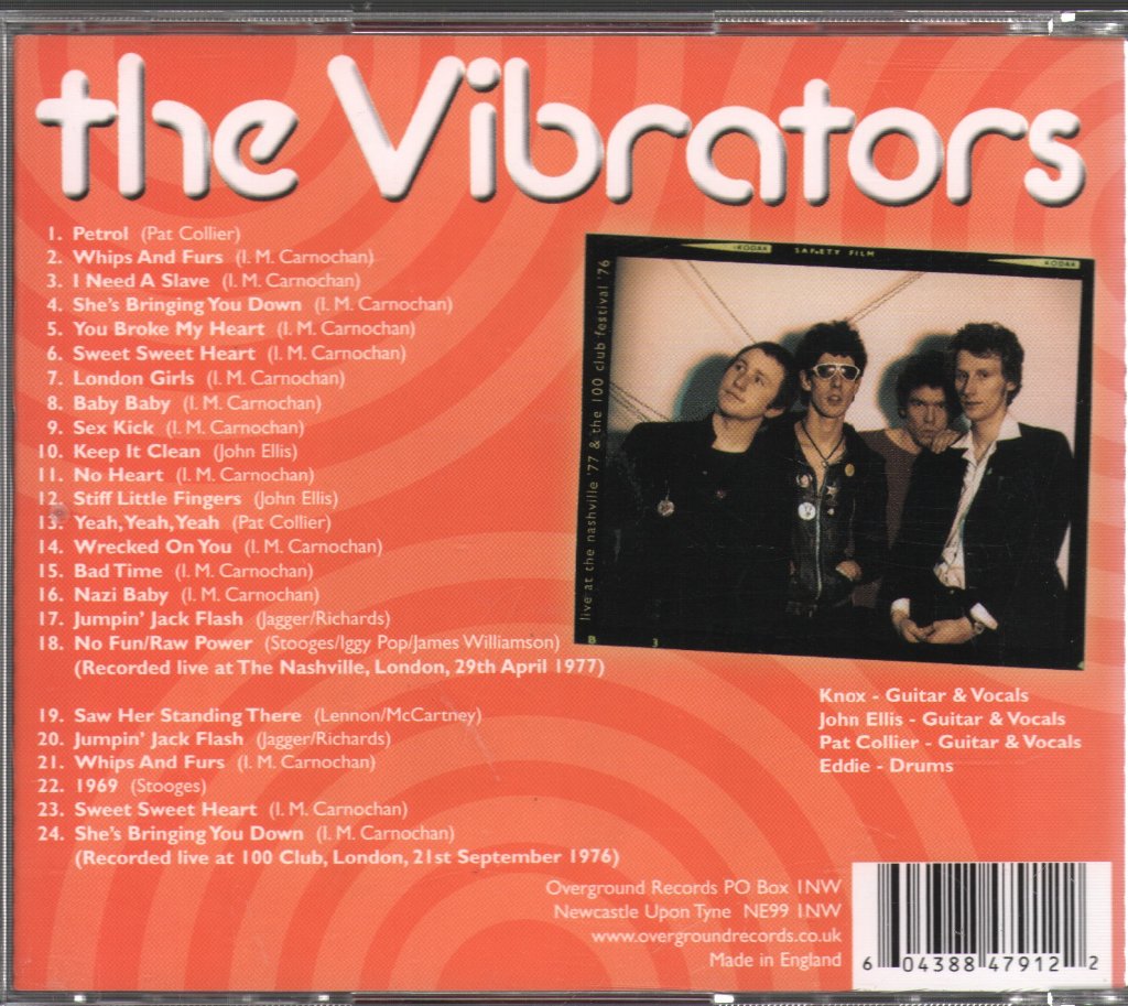 Vibrators - Live At The Nashville '77 &The 100 Club Festival '76 - Cd