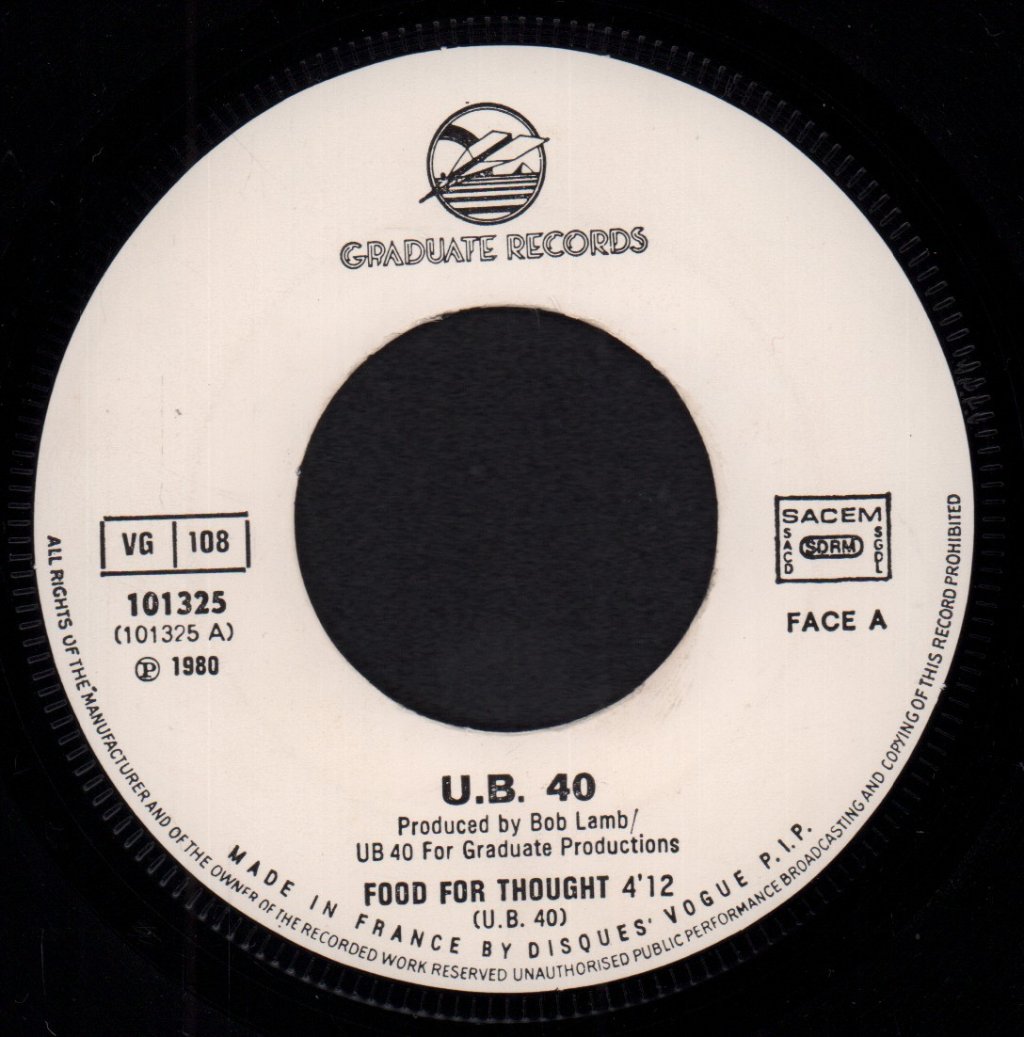 UB40 - Food For Thought - 7 Inch
