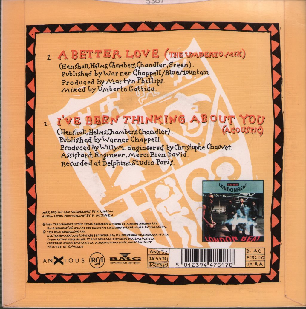 Londonbeat - A Better Love - 7 Inch