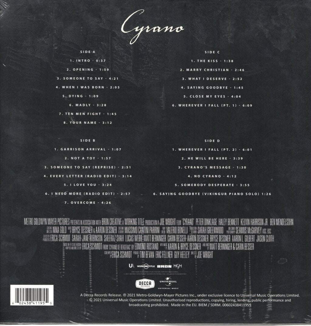 Bryce Dessner & Aaron Dessner - Cyrano Original Motion Picture Soundtrack - Double Lp