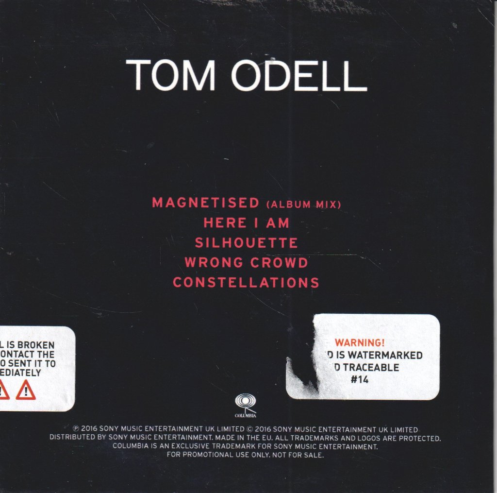 Tom Odell - Wrong Crowd album sampler - Cdr