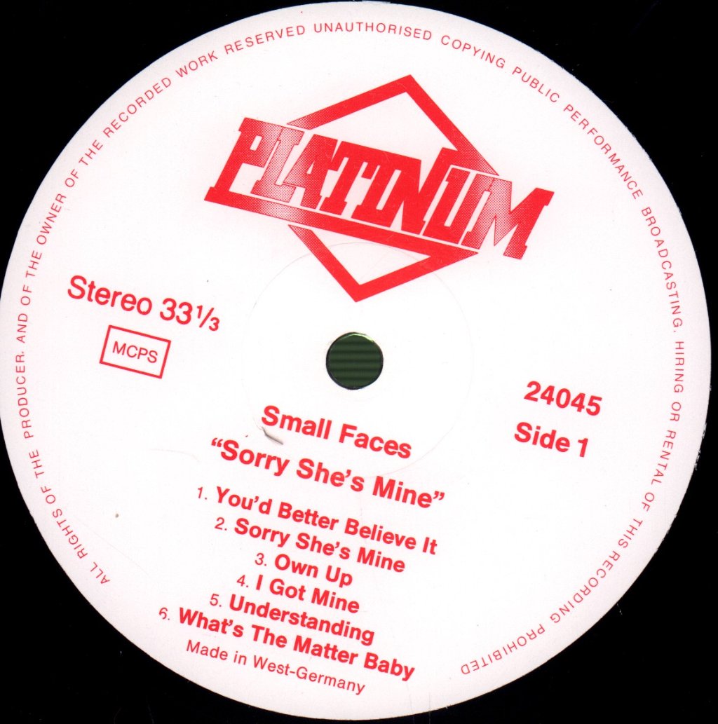 Small Faces - Sorry She's Mine - Lp