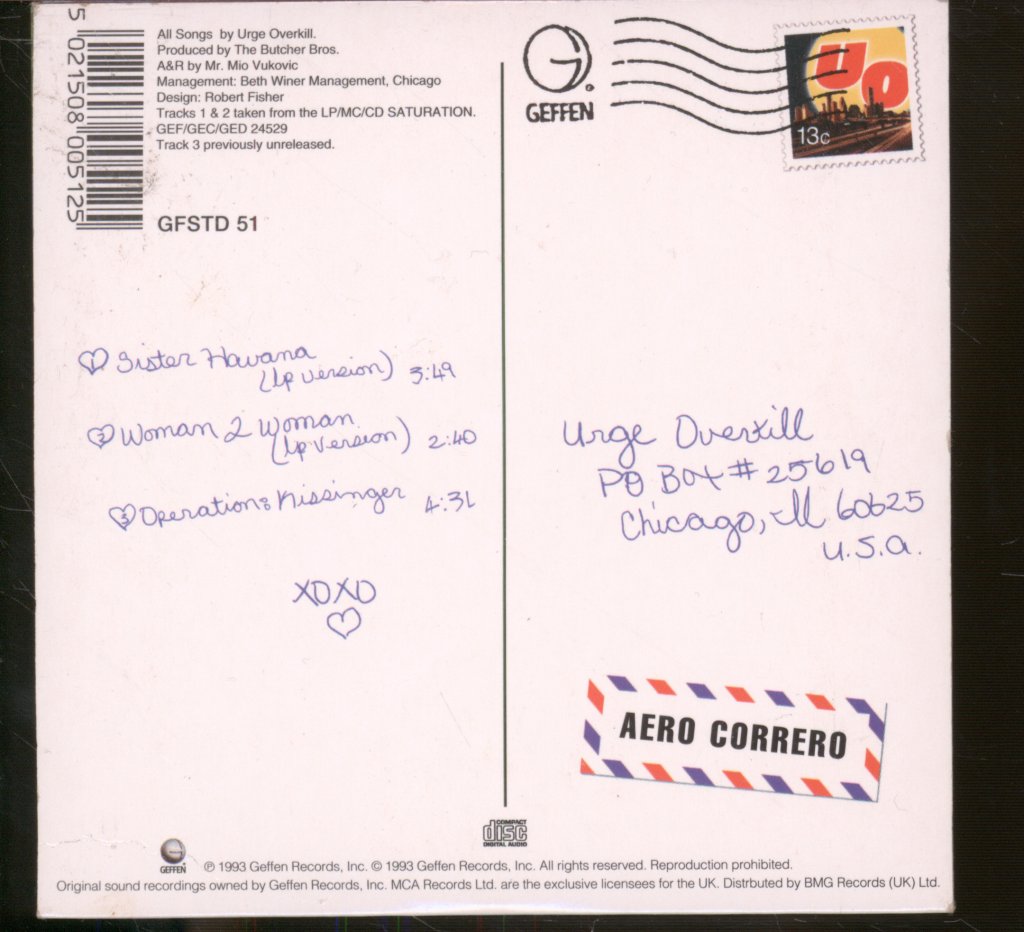 Urge Overkill - Sister Havana - Cd
