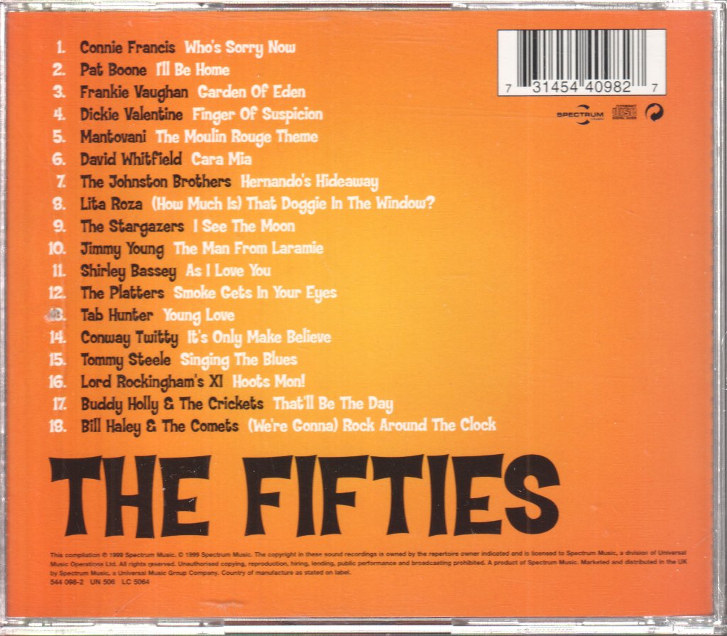 Various Artists - No. 1's Of The Fifties - Cd