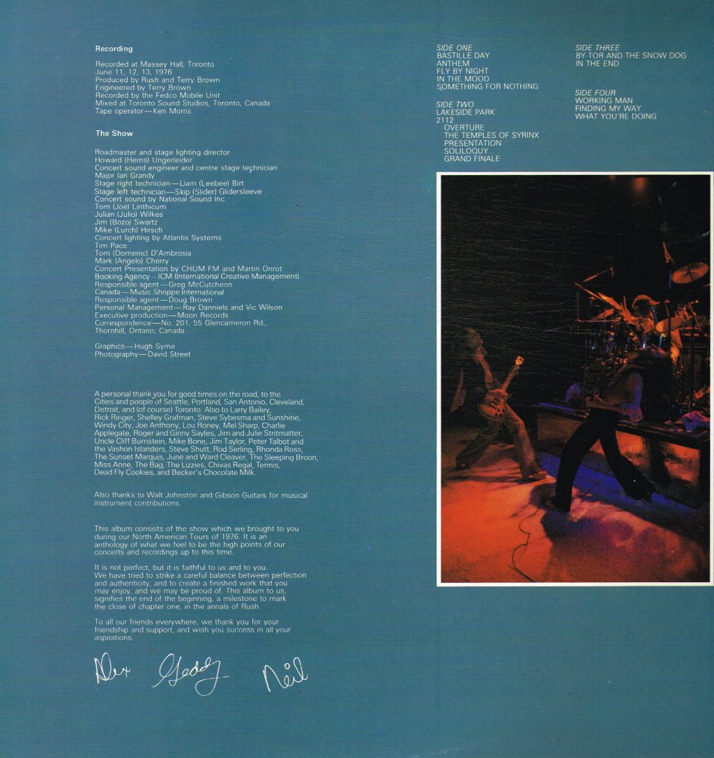 Rush - All The World's A Stage - Double Lp