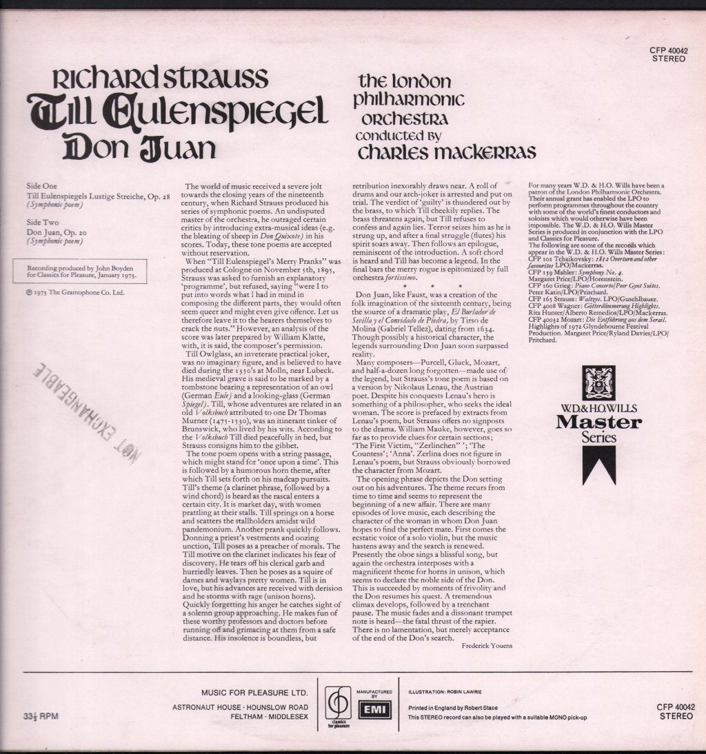 Charles Mackerras / London Philharmonic Orchestra - Richard Strauss - Till Eulenspiegel / Don Juan - Lp