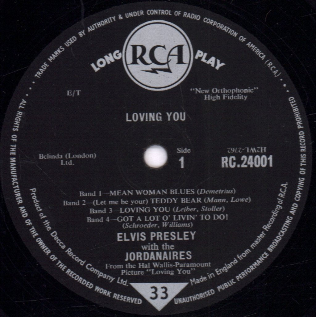 Elvis Presley - Loving You - 10 Inch
