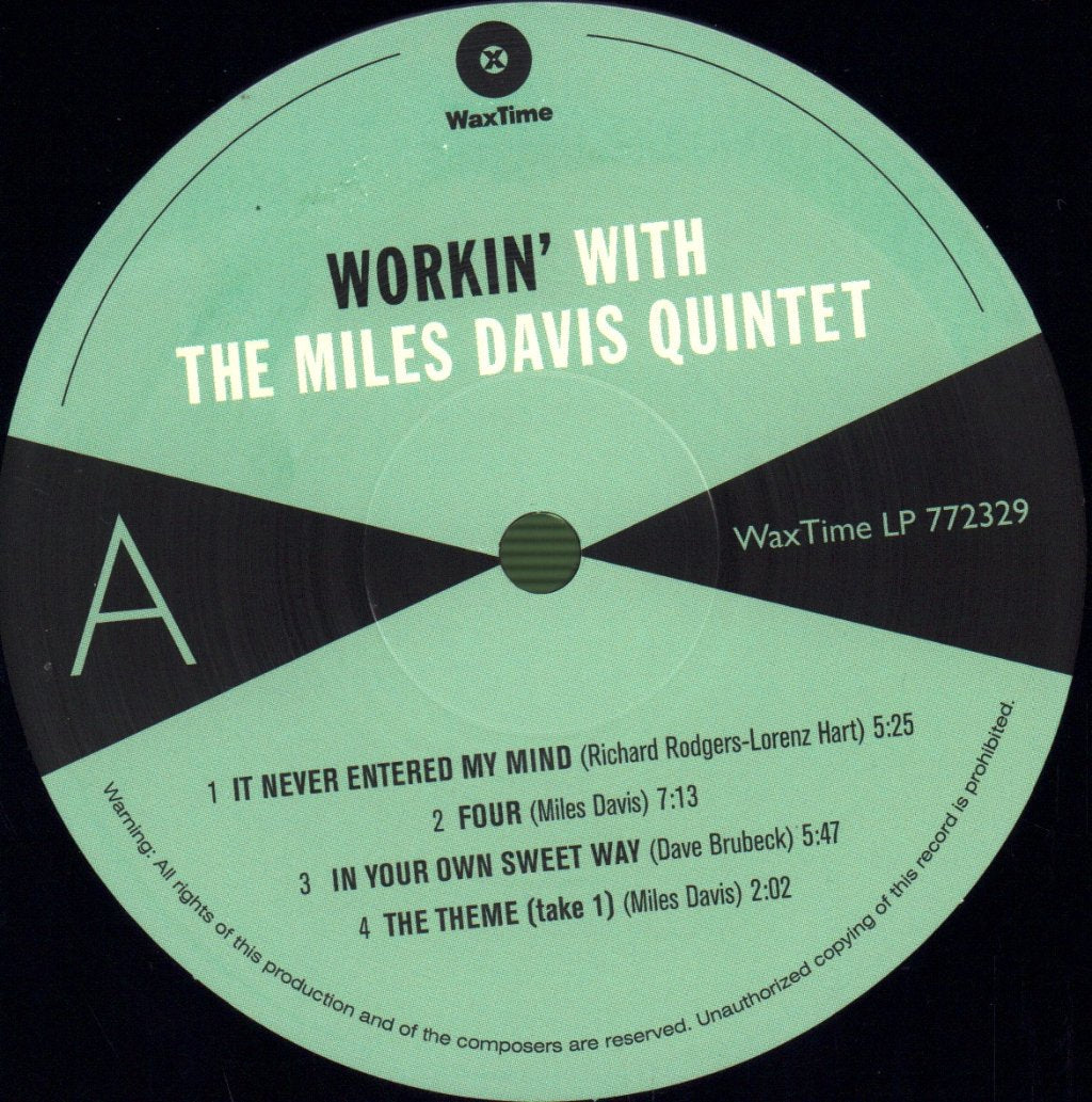Miles Davis Quintet - Workin’ With The Miles Davis Quintet - Lp