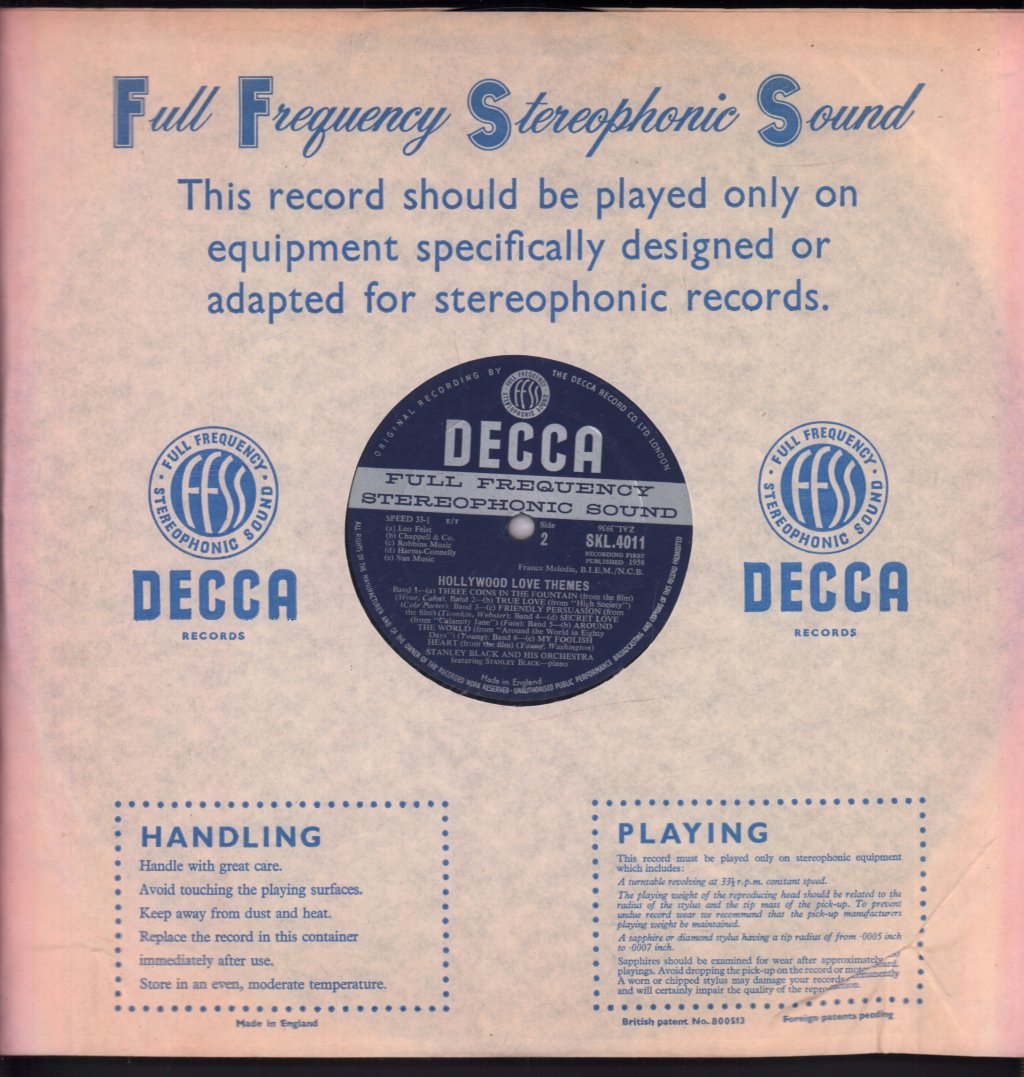 Stanley Black & His Orchestra - Hollywood Love Themes - Lp