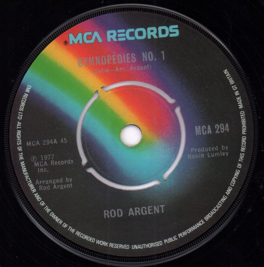 Rod Argent - Gymnopedies No.1 - 7 Inch