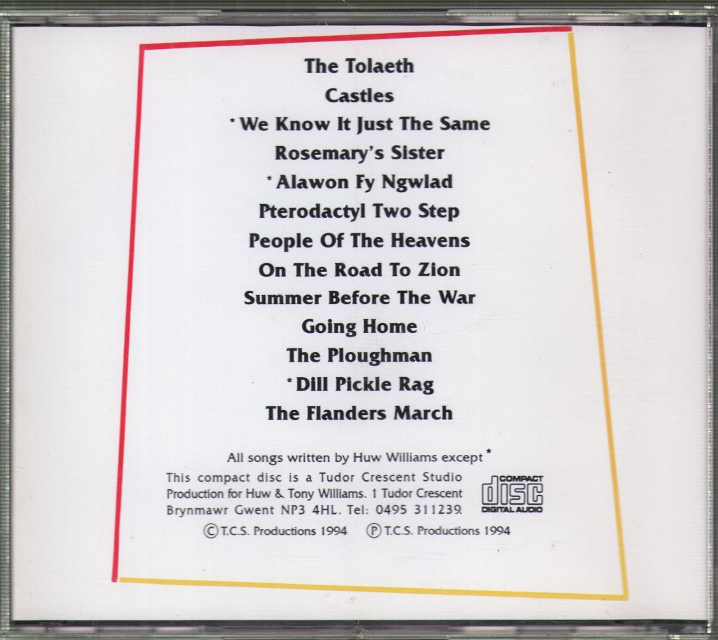 Huw And Tony Williams - Rosemary's Sister - Cd