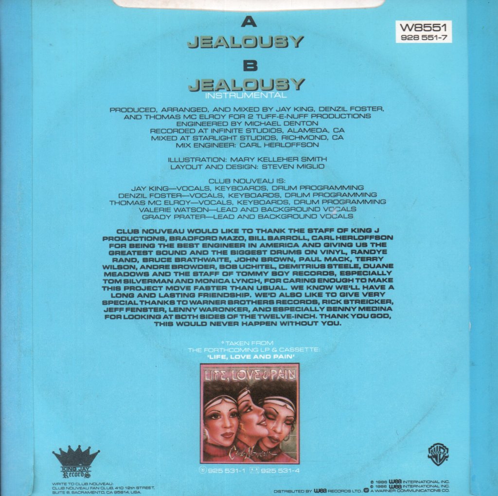 Club Nouveau - Jealousy - 7 Inch