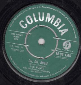 Lou Monte - Oh Oh Rosie/Dark Town Strutters Ball - 7 Inch