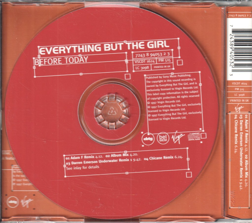 Everything But The Girl - Before Today - Cd
