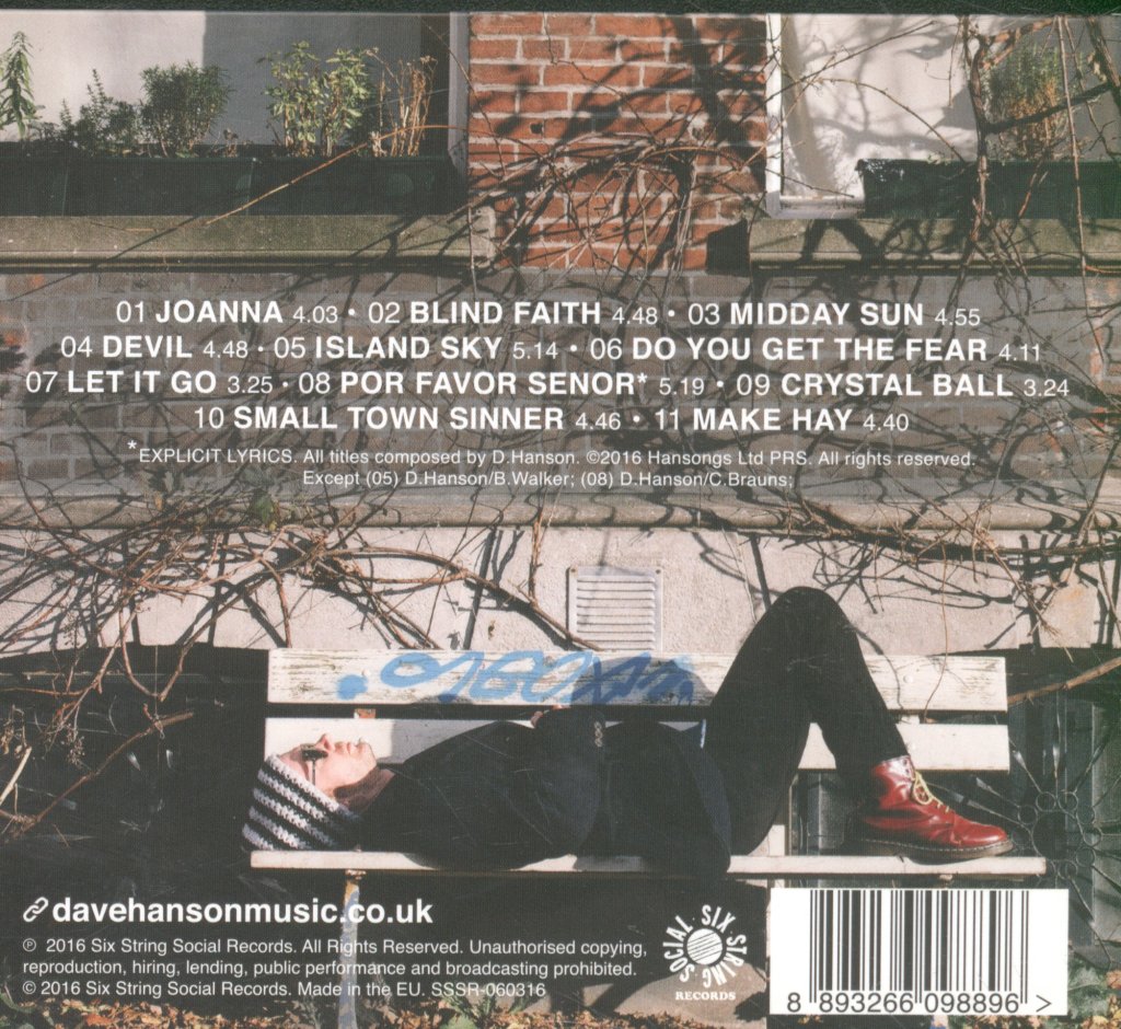 Dave Hanson - Almost Horizontal - Cd