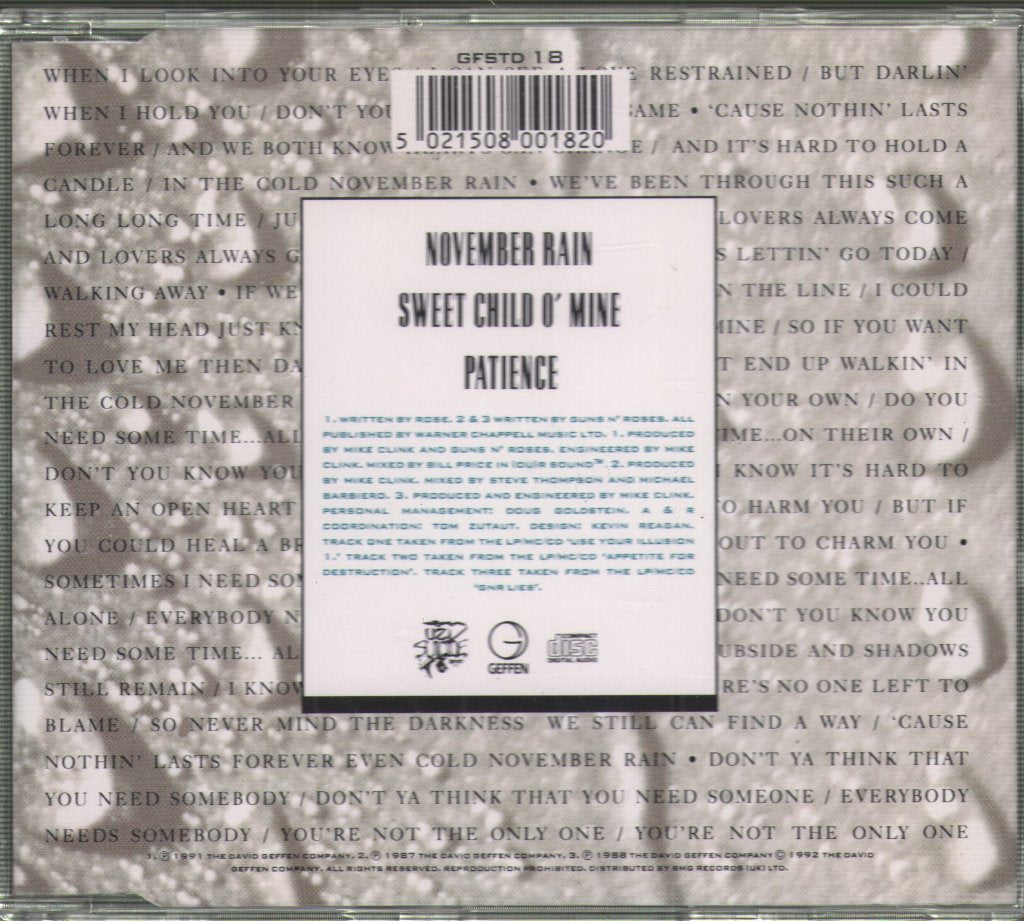 Guns N Roses - November Rain - Cd