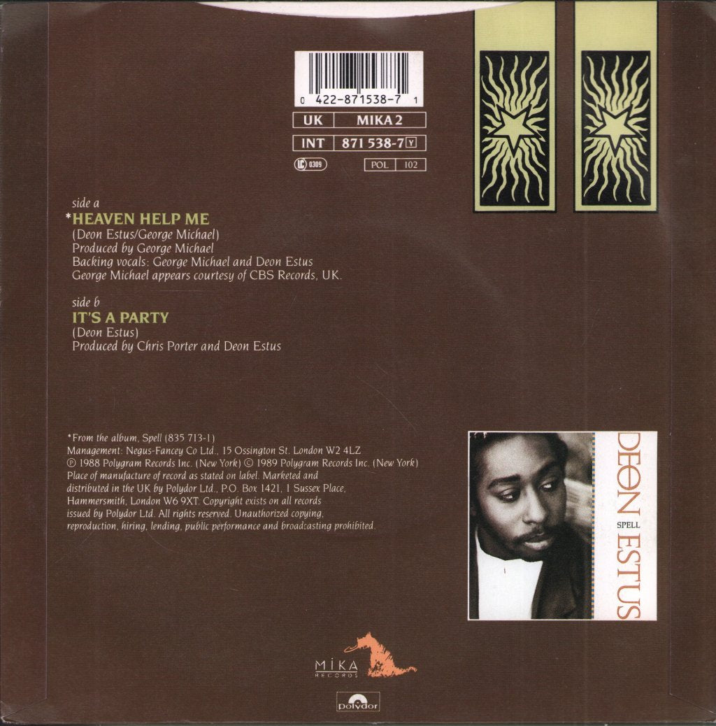 Deon Estus - Heaven Help Me - 7 Inch