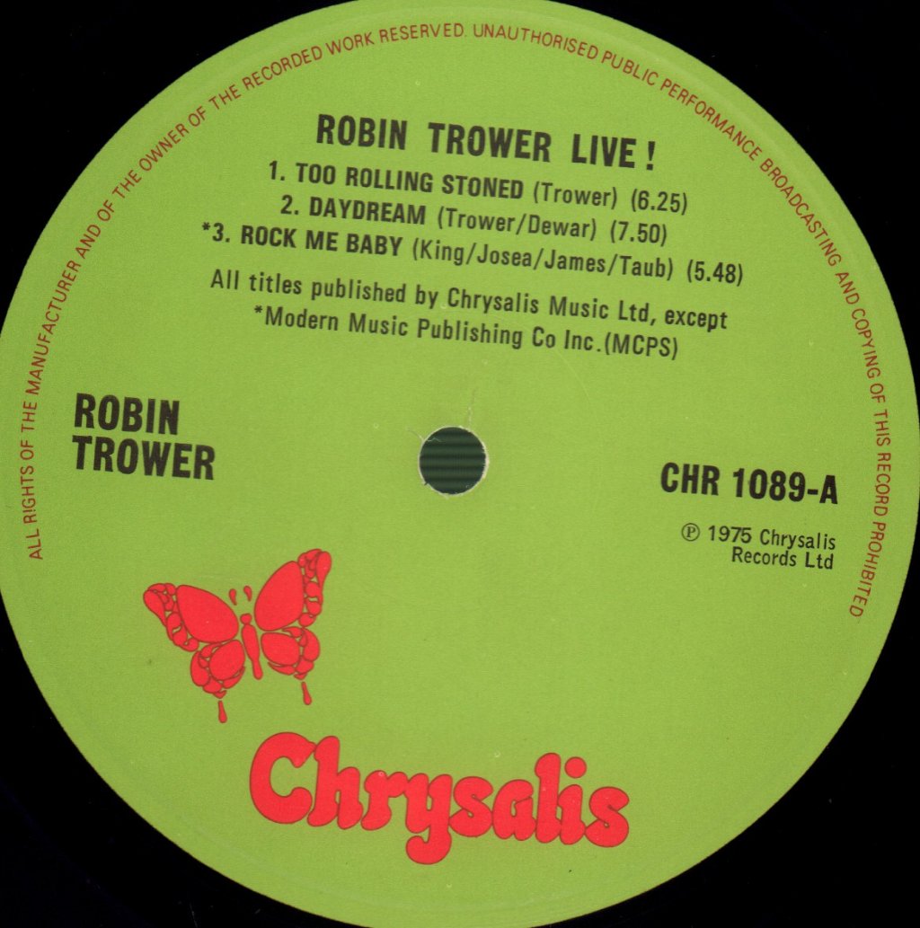 Robin Trower - Live - Lp