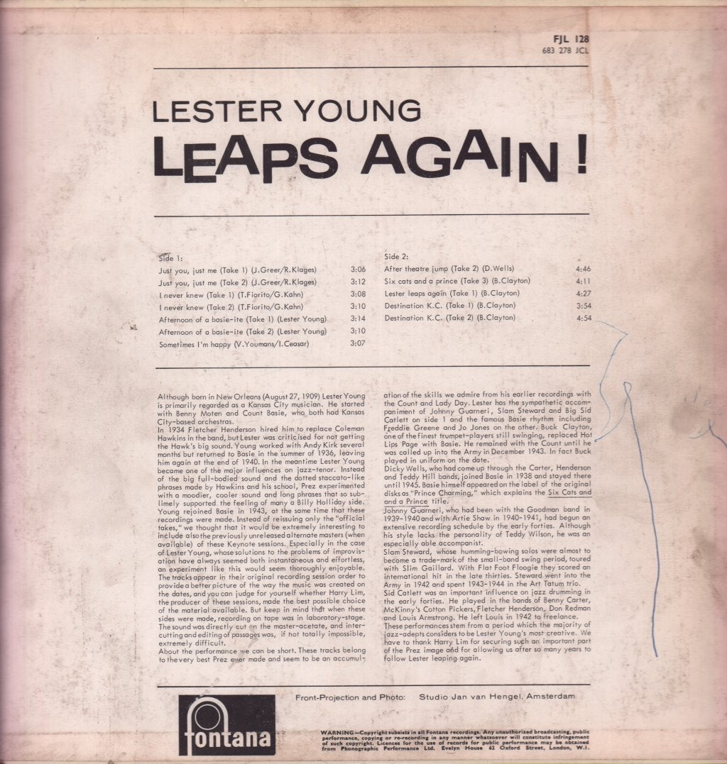 Lester Young - Leaps Again! - Lp