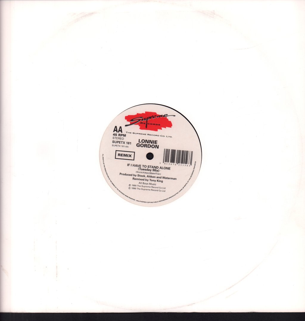 Lonnie Gordon - If I Have To Stand Alone - 12 Inch