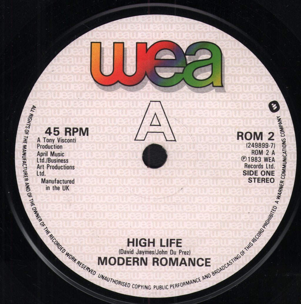 Modern Romance - High Life - 7 Inch