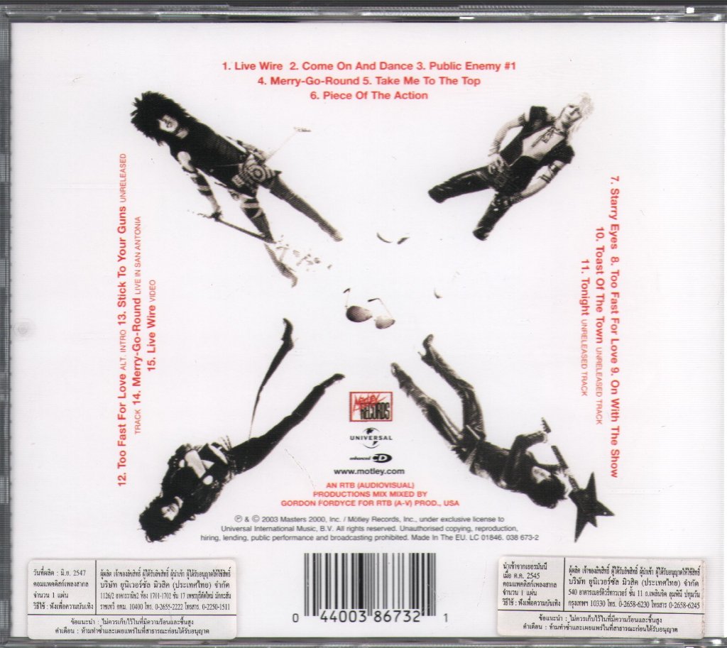 Mötley Crüe - Too Fast For Love - Cd