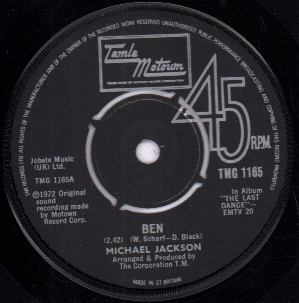 Michael Jackson - Ben / Abraham, Martin And John - 7 Inch