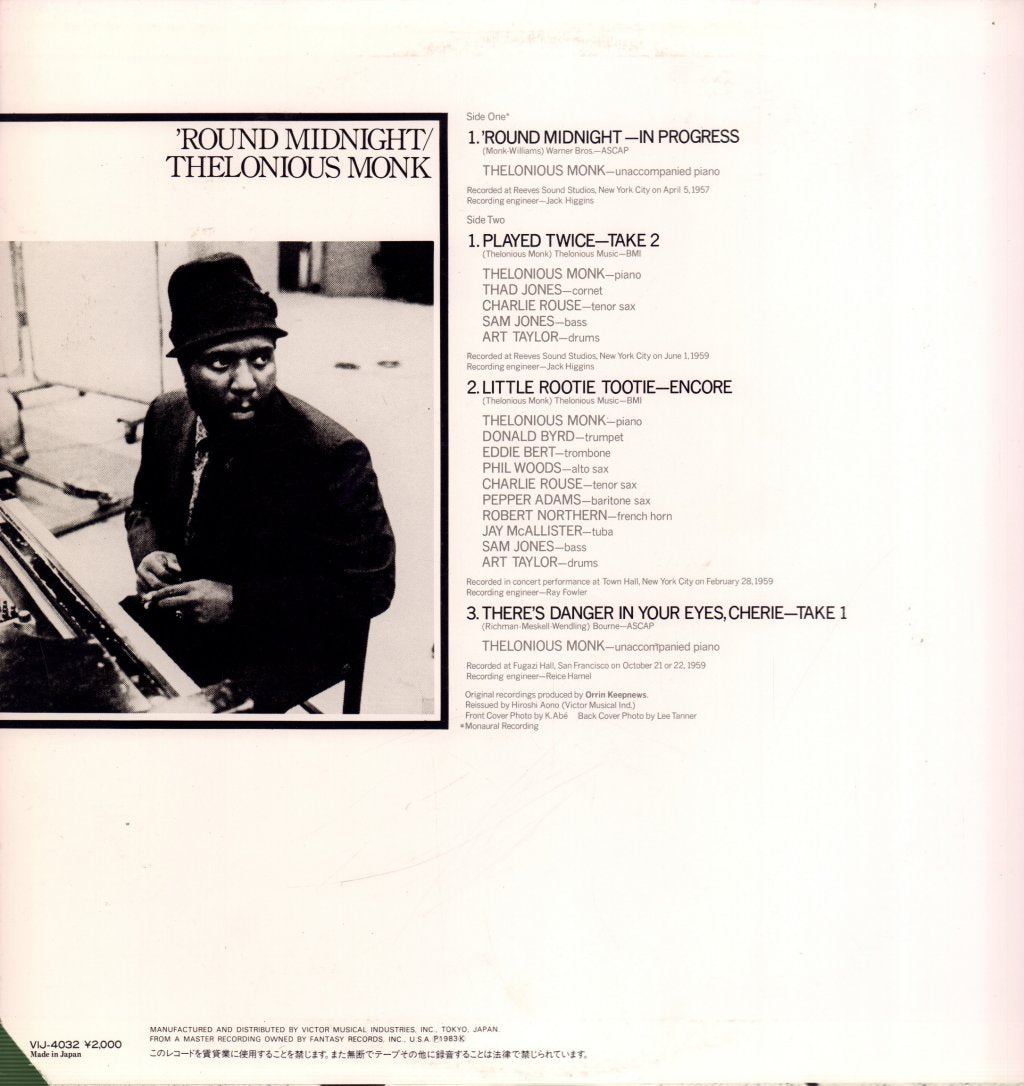 Thelonious Monk - 'Round Midnight - Lp