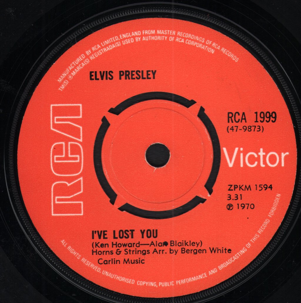 Elvis Presley - I've Lost You - 7 Inch