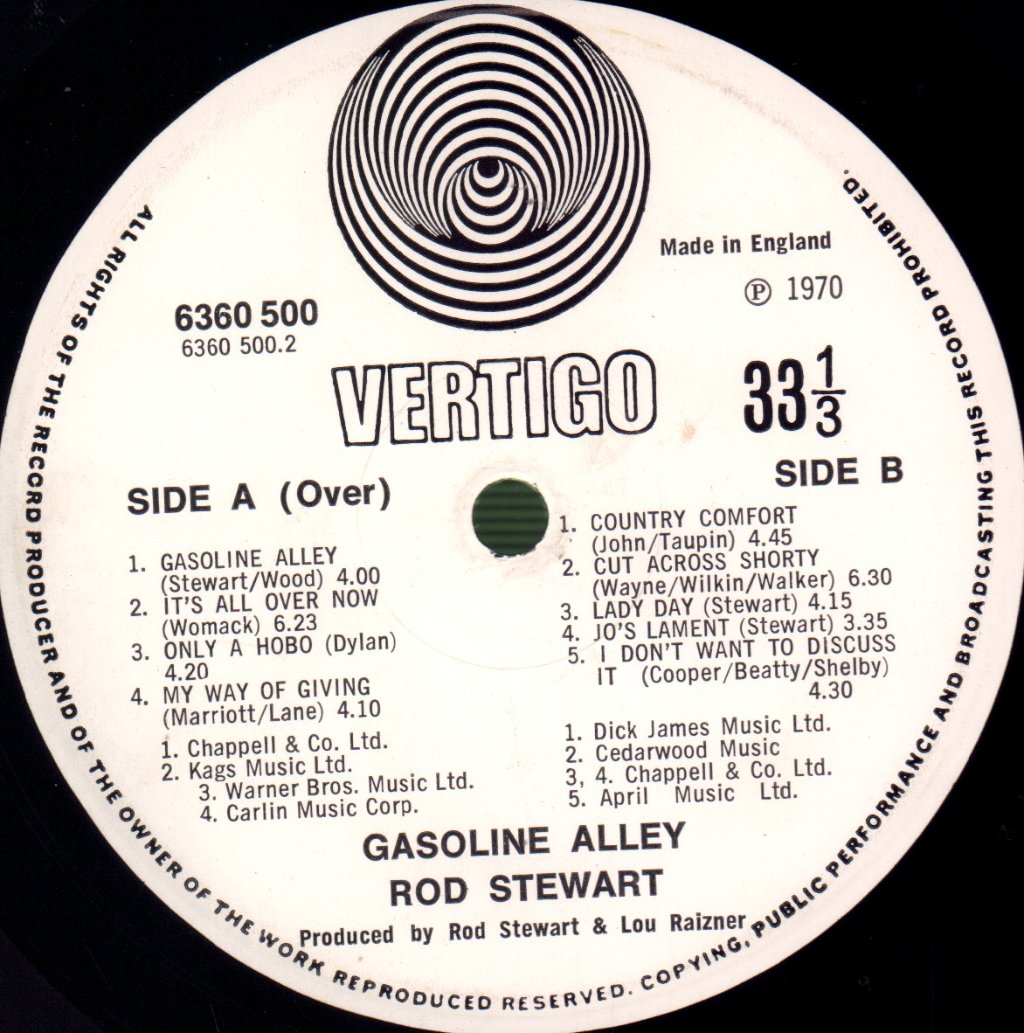 Rod Stewart - Gasoline Alley - Lp