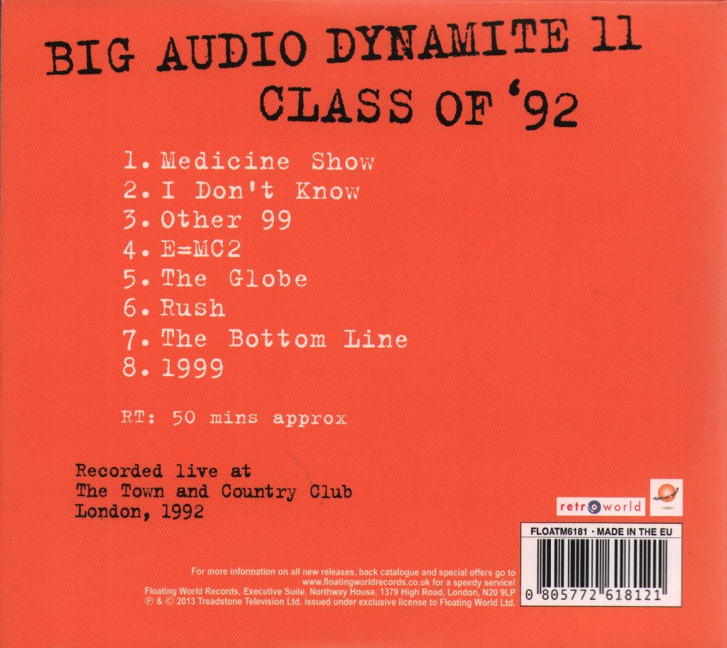 Big Audio Dynamite Ii - Class Of '92 - Cd