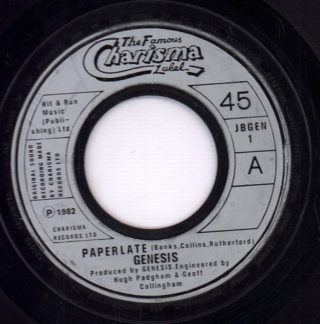 Genesis - Paperlate - 7 Inch
