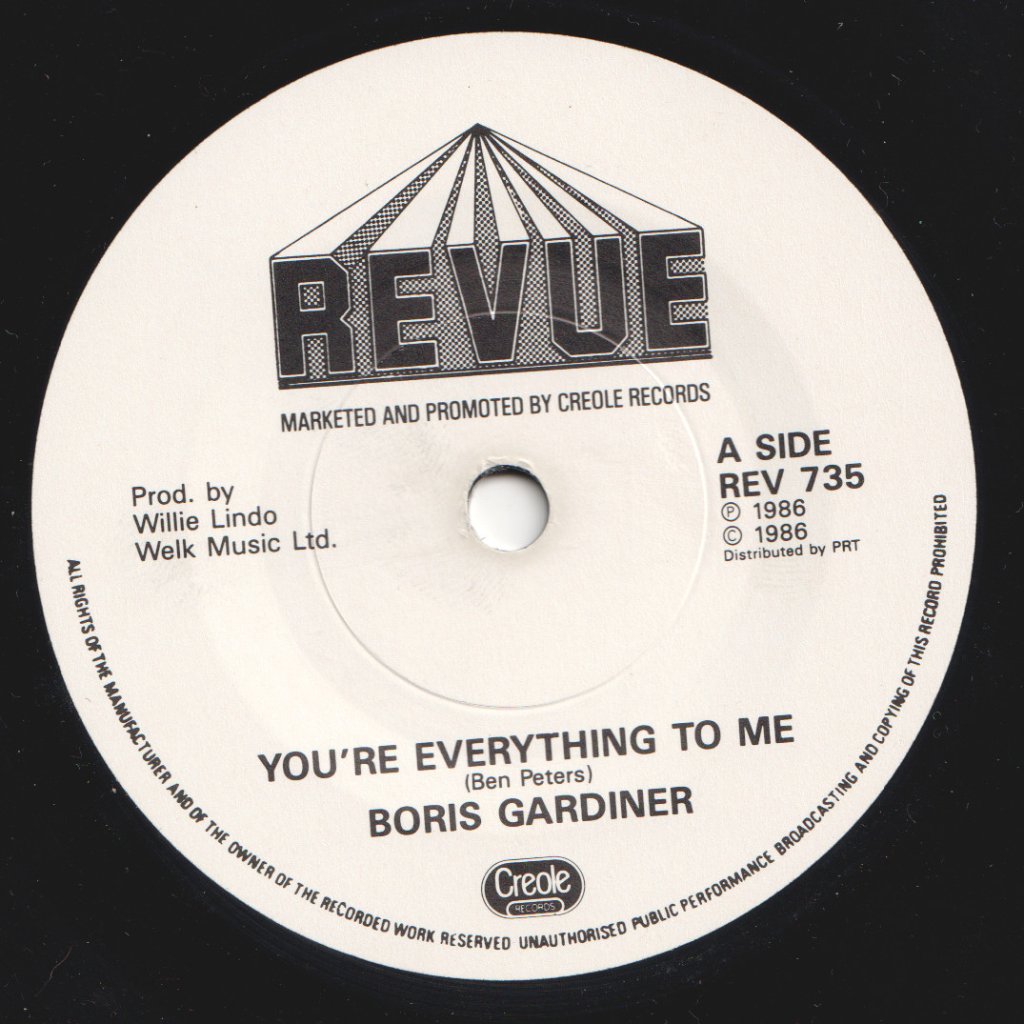 Boris Gardner - You're Everything To Me - 7 Inch