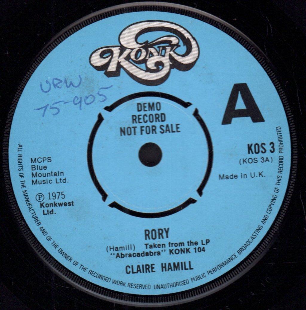 Claire Hamill - Rory - 7 Inch