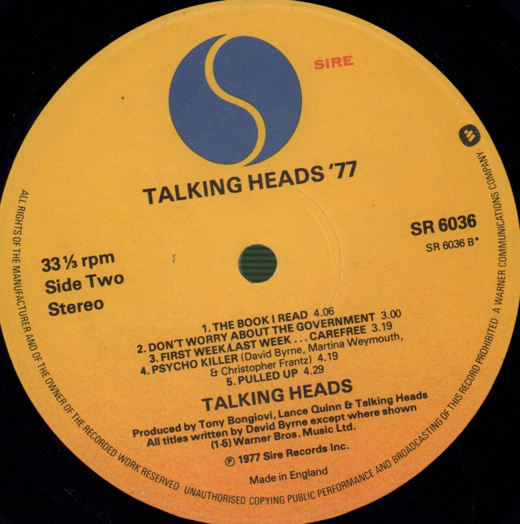 Talking Heads - 77 - Lp