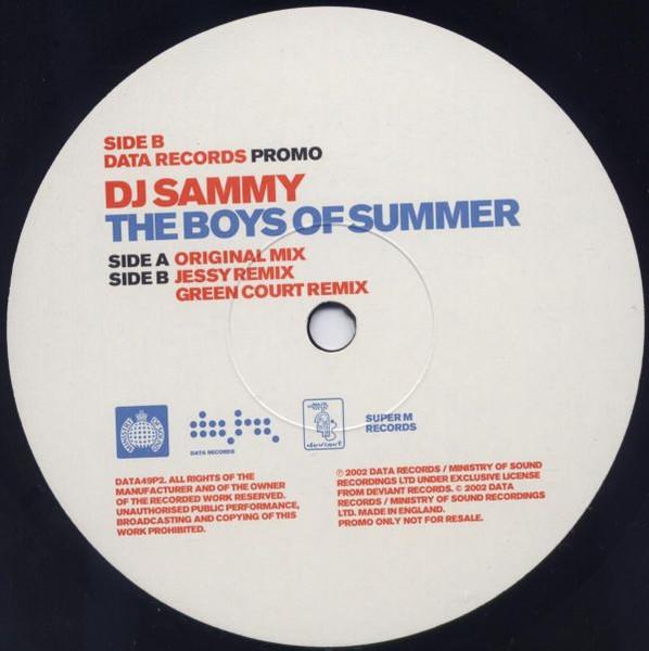 Dj Sammy - Boys Of Summer - 12 Inch