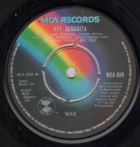 War - Hey Senorita - 7 Inch